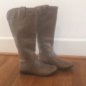 Franco Fortini tan leather boots, size 8